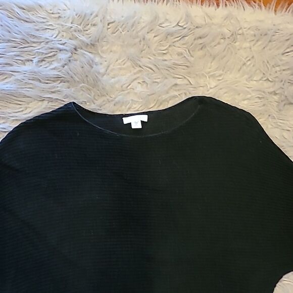 J‎ jill womens black knit linen short sleeve sweater size xs petite - Picture 3 of 6